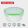 Round Glass Food Storage Container with lock lid